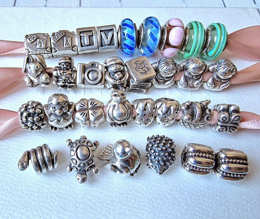 Contas da Pandora Muranos Borboleta Serpente Morango Livro Duende