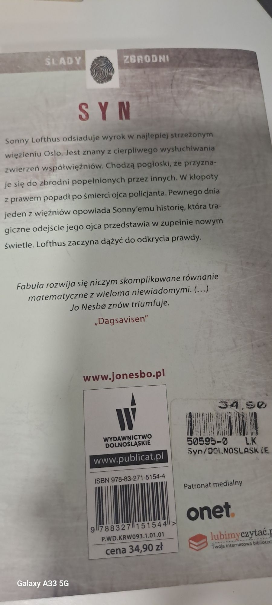 Jo Nesbo Syn ślady zbrodni