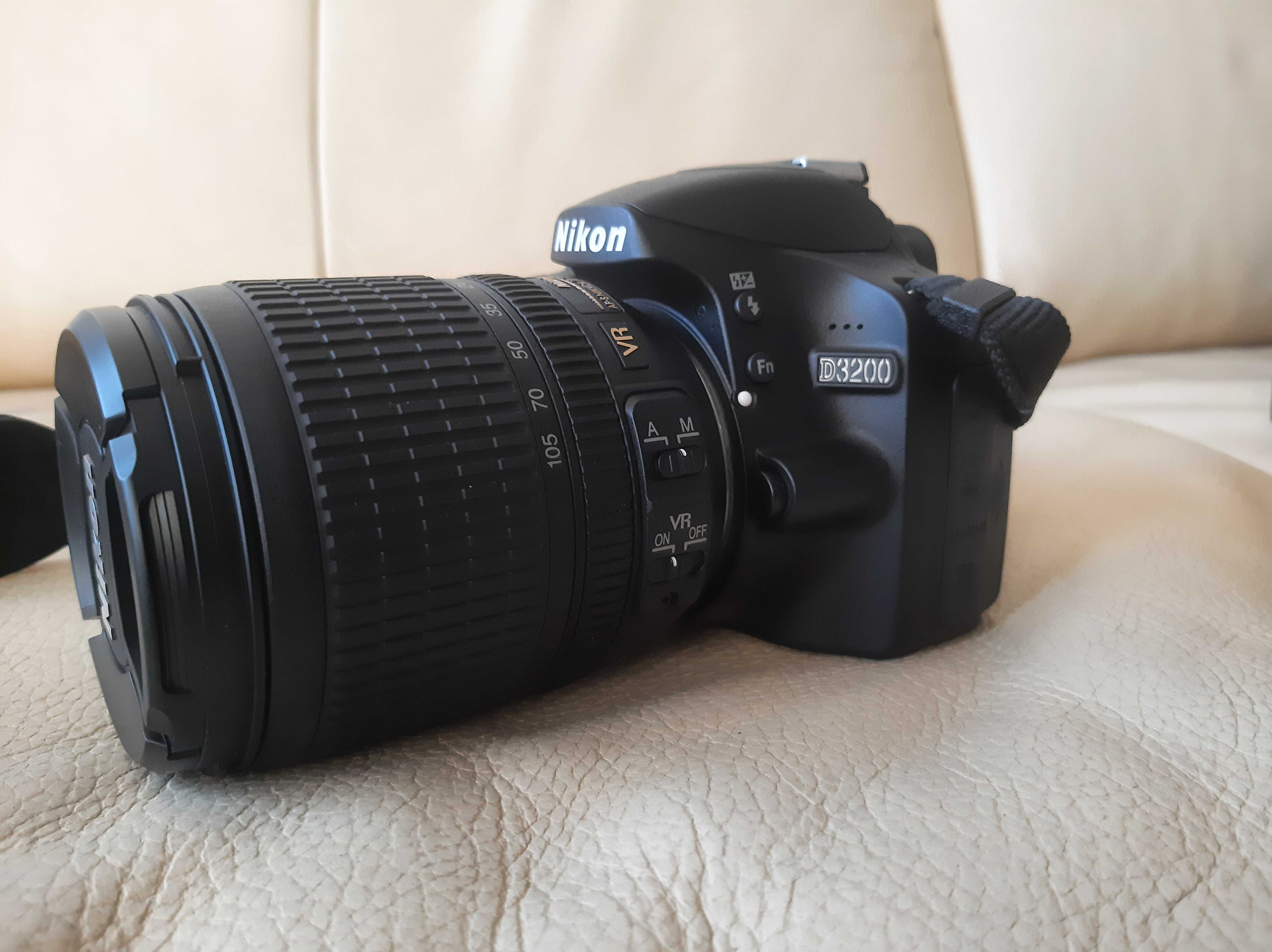 Lustrzanka Nikon D3200 przebieg poniżej 100 tylko odbiór 18 105 VR Kit