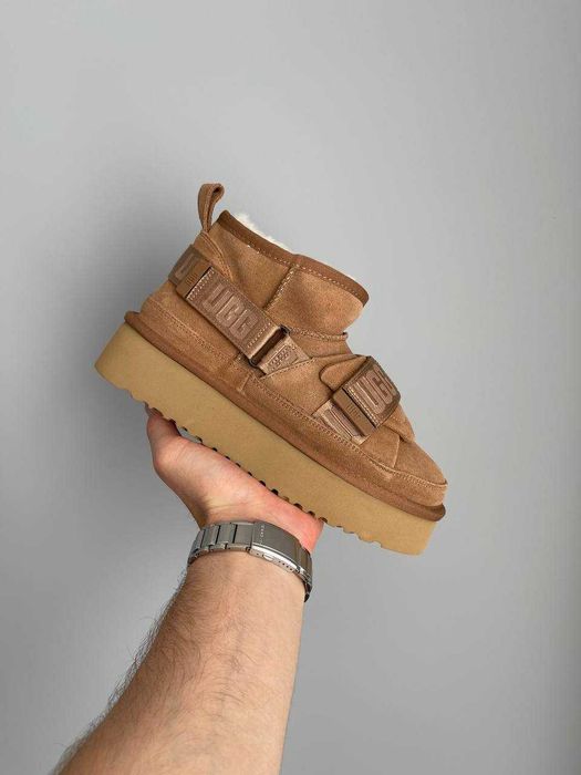 Угги UGG Ultra Mini Platform Hybrid Boots / Уггі Ультра Міні бежеві