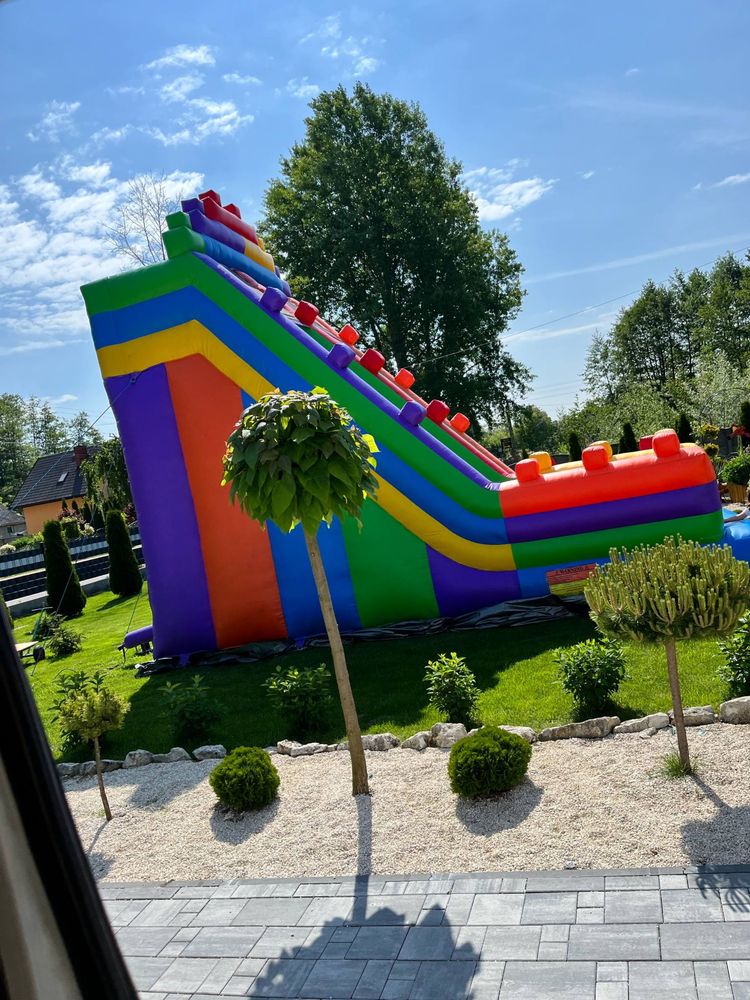 DMUCHANIEC + WATA CUKROWA zjezdzalnia plac zabaw