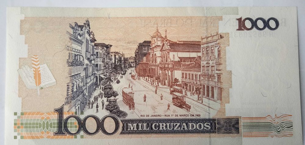 Set de 3 Notas Novas Circuladas no  Brasil  Continente Sul Americano