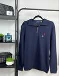 Синій 1/3 zip Polo Ralph Lauren / олд мані светр кофта полузамок ральф