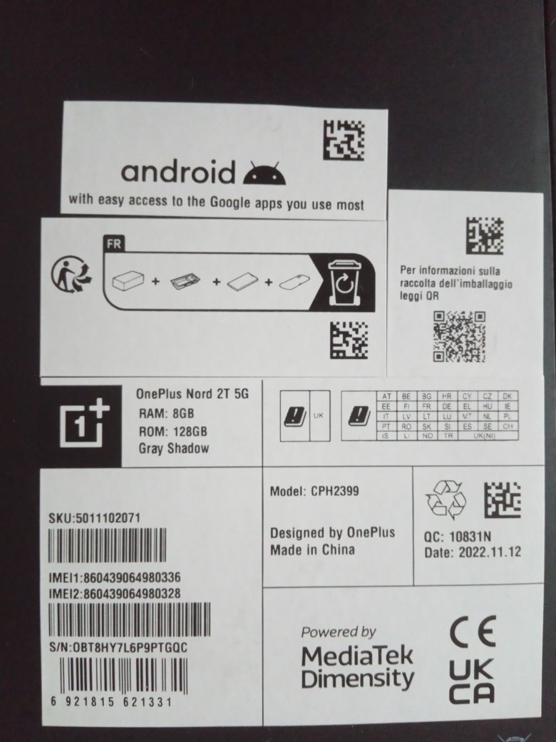 OnePlus Nord 2T 5G 8/128