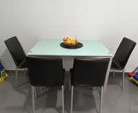 Conjunto mesa e 4 cadeiras 110X70