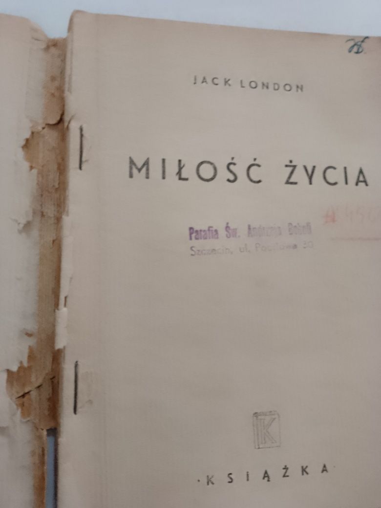 Jack London Miłość życia 1947