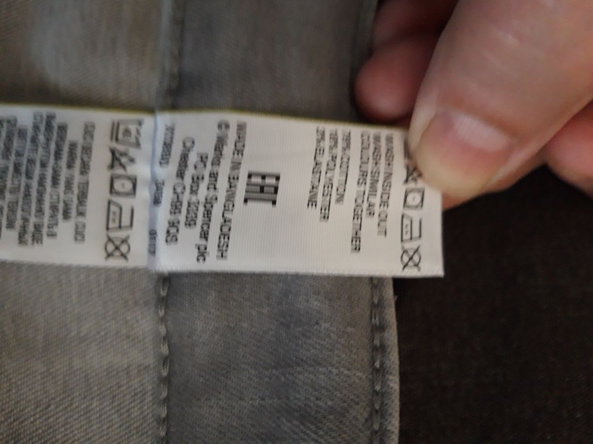 Szare jeansy skinny z wysokim stanem rozmiar 46/48/50  3XL  M&S