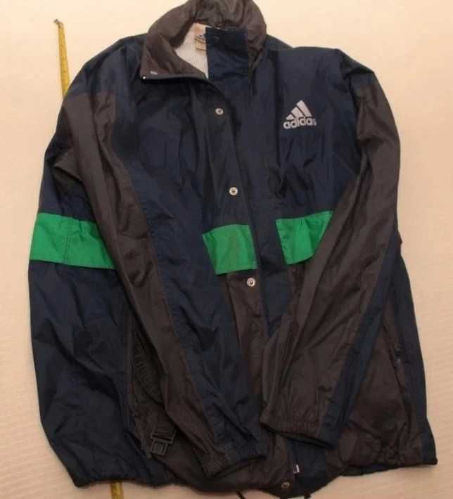 Kurtka męska wiatrówka przeciwdeszczowa adidas m, z chowanym kapturem