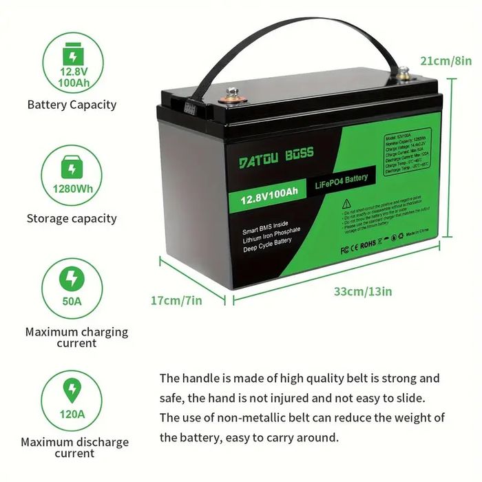 Akumulator LiFePo4 12V 100Ah BMS 120A Gorzów Wielkopolski