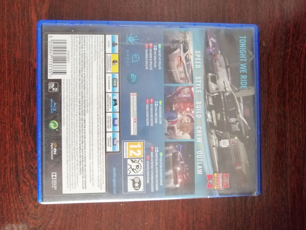 Gra need for speed na PS4