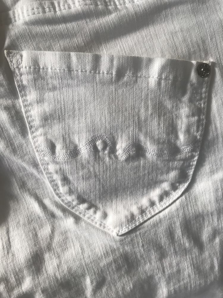 Calca de ganga branca pepe jeans