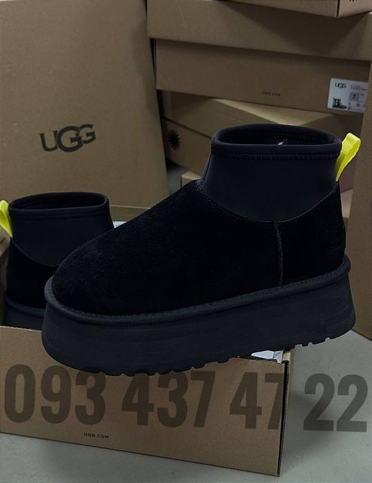 Жіночі UGG на Платформі CLASSIC MINI DIPPER Black Ugg