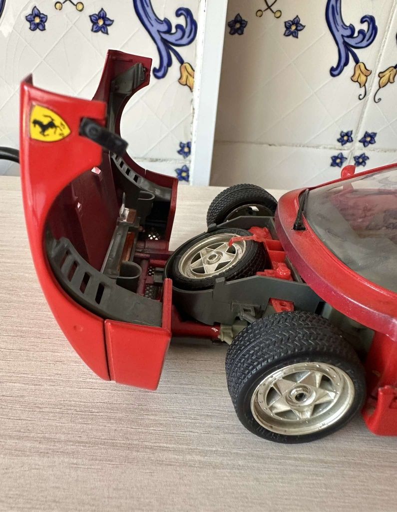 Carros metal burago coleção shell ferrari f40 1/18 f50 miniaturas
