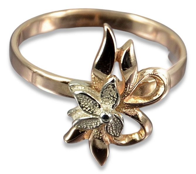 Radziecki 14k 585 złoty pierścionek z różowego złota vrn043 Wrocław