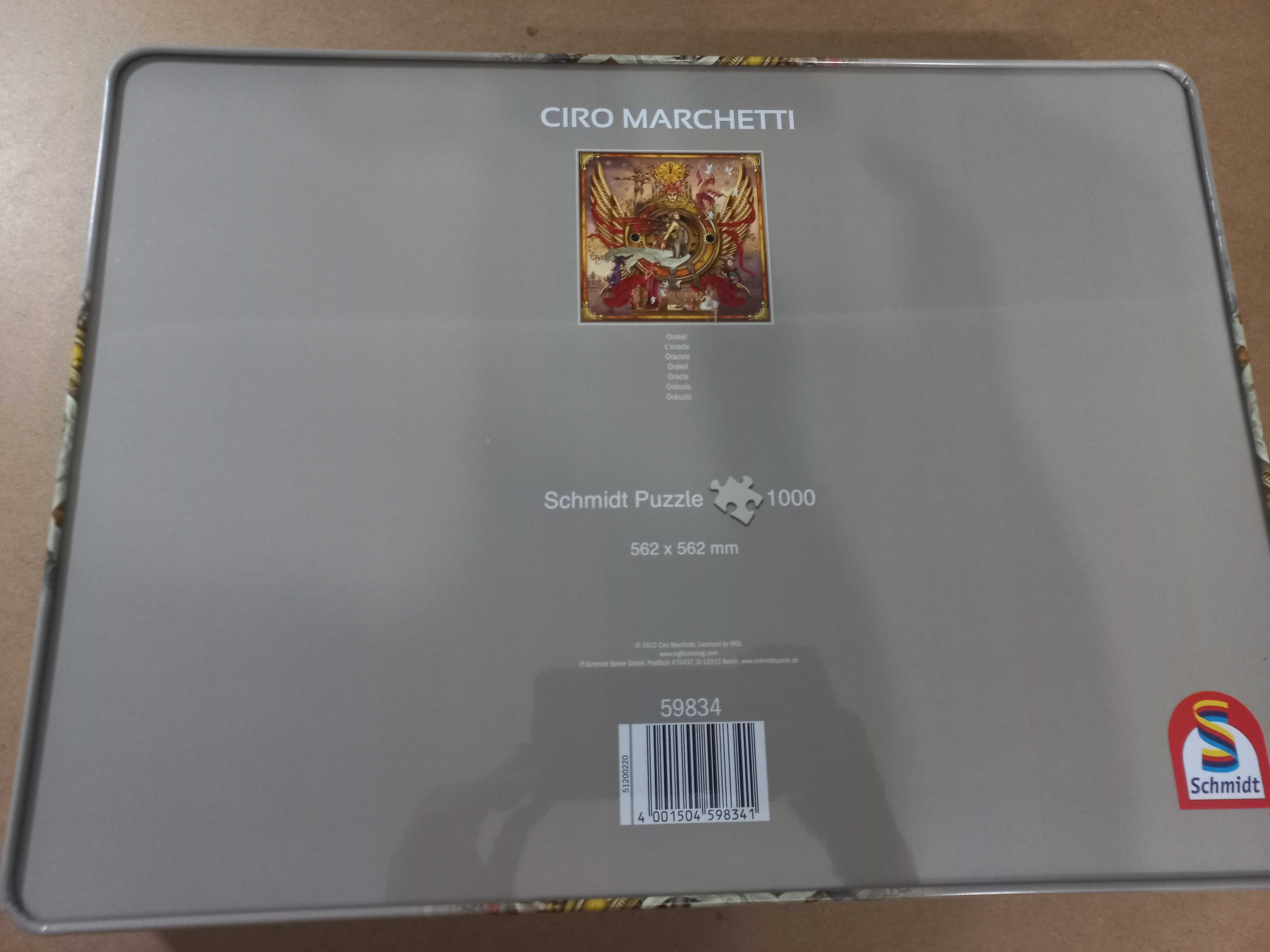 Puzzle Schmidt 1000 Ciro Marchetti Orakel. Metalowe pudełko