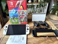 Konsola Nintendo Switch OLED biały + 2 gry