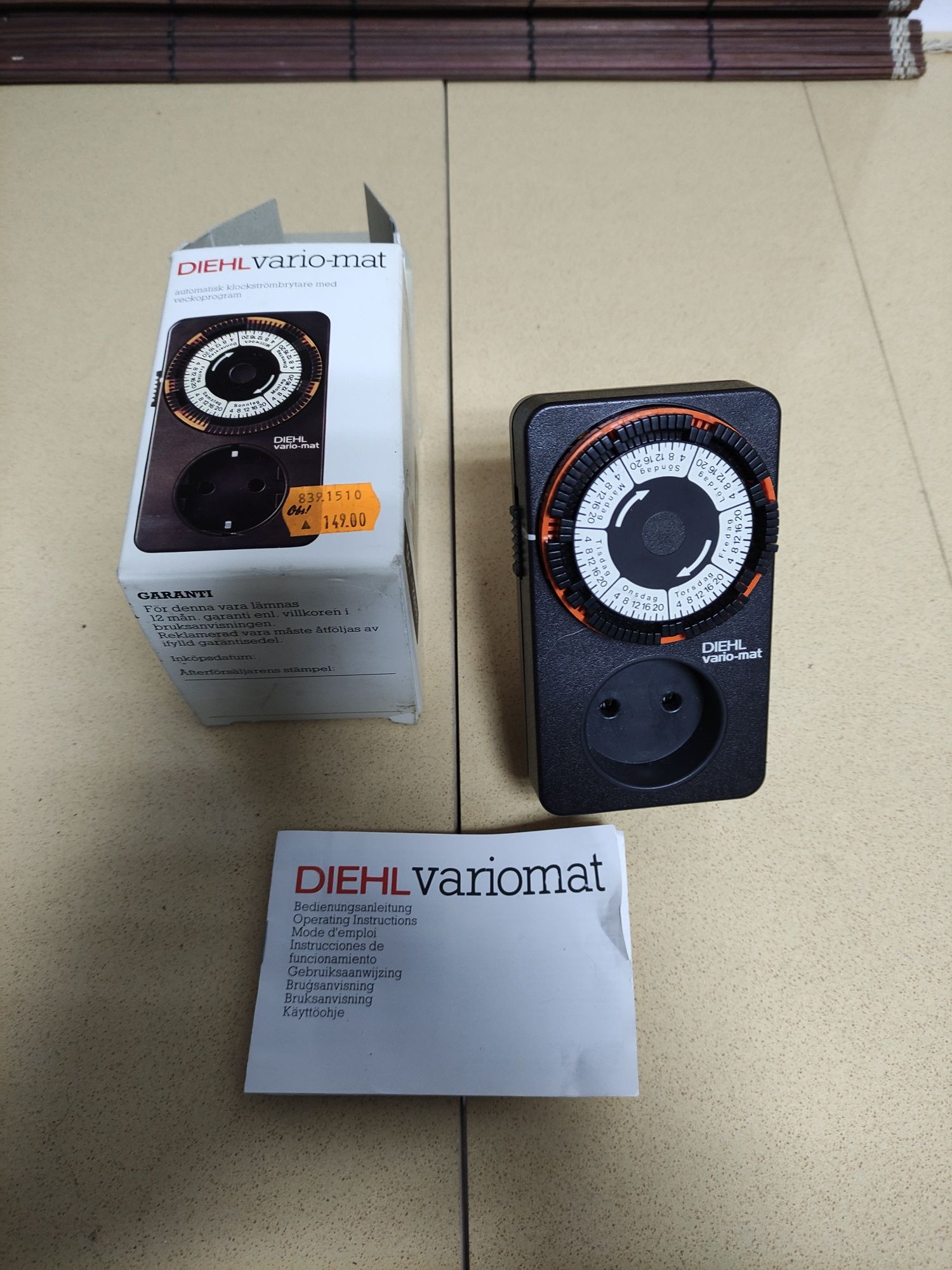 Diehl variomat розетка с таймером