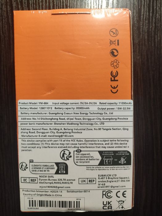 Power bank Hinne 20000mAh QC 3.0