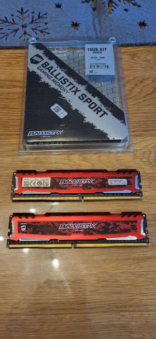 Crucial Ballistix LT DDR4 16GB (2x8GB) 3000 CL15 – Micron E‑Die (AES)