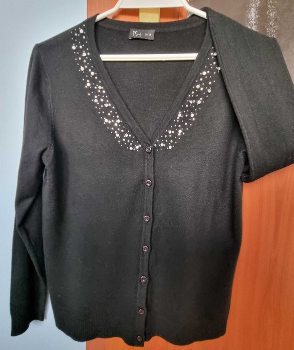 sweter kardigan z ozdobnymi dżetami Makalu rozm. 38
