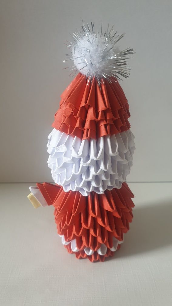 Mikołaj origami ręcznie robiony  modułowy