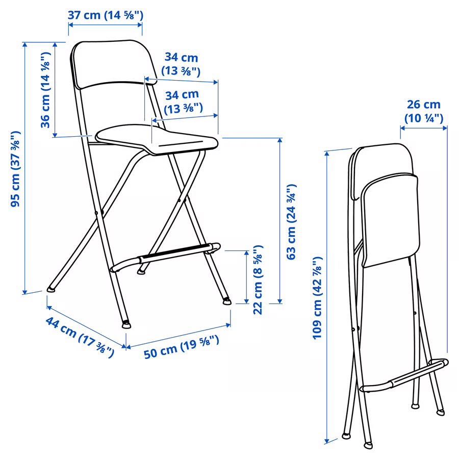 Hoker rozkładany Ikea Franklin biały stał