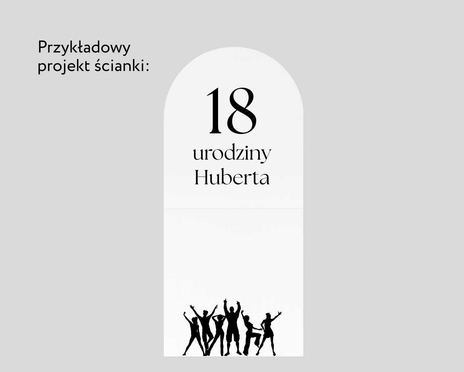 Ścianka do zdjęć z personalizowanym napisem - WYPOŻYCZENIE 36 H