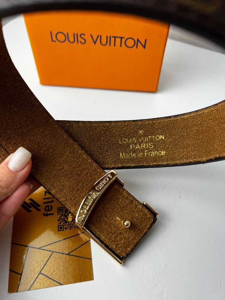 Pasek skórzany Louis Vuitton skóra naturalna Premium