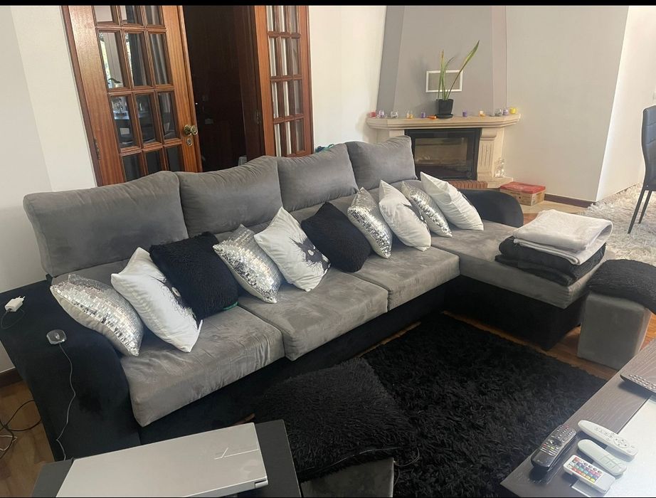 Sofá 3 lugares + chaise long