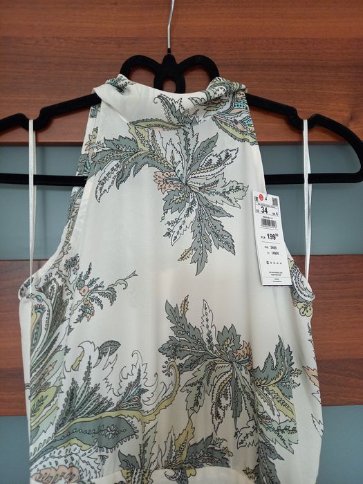 Sukienka maxi boho dekolt halter XS