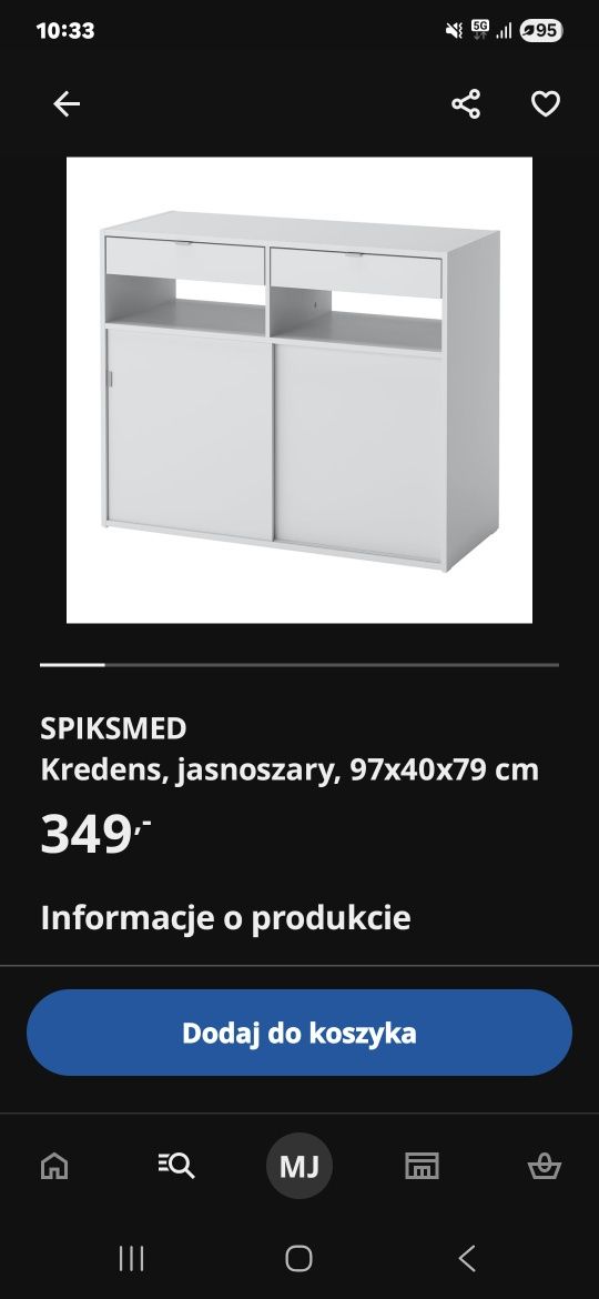 Komoda ikea jasnoszara