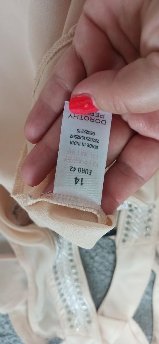 Damska bluzka z ozdobnym dekoltem Dorothy Perkins XL