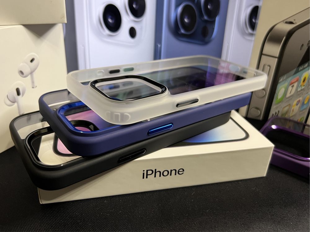 Чехол Iphone 15 pro black, 15 pro max blue titanium, top качество