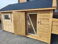 KURNIK 2x4m , Gołębnik, ocieplany z wolierą 2x3