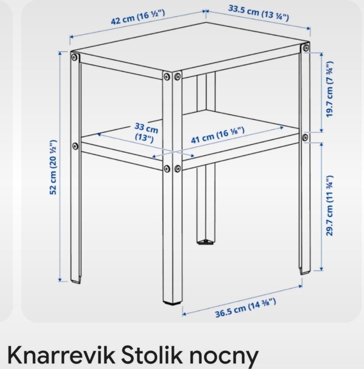2 x Szafka nocna stolik Ikea Knarrevik