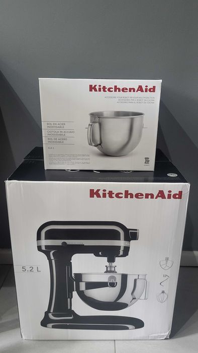 Nowy KitchenAid Heavy Duty 5KSM55SXXE 5,2L + Misa 6,6L