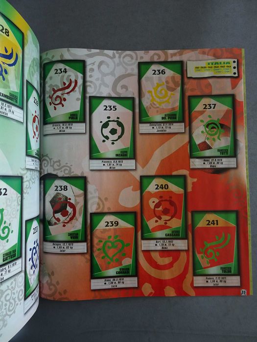 Caderneta de cromos vazia futebol Euro 2004 - Panini