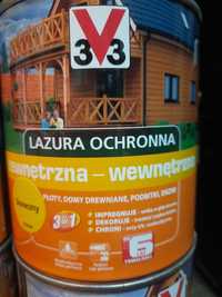 V33 Lazura ochronna zewnętrzna wewnętrzna 0,75l kolor Słoneczny