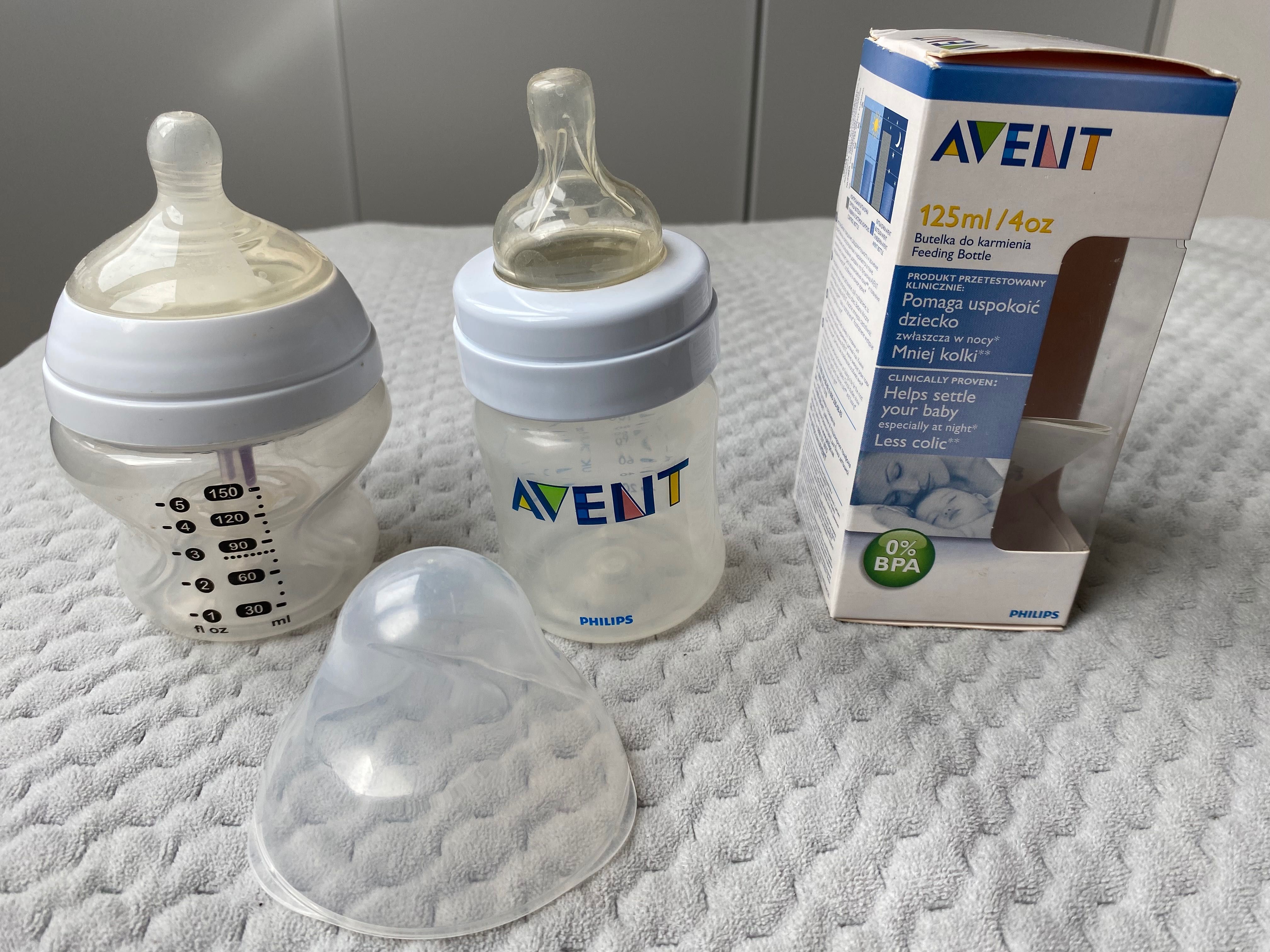 2 Butelki Antykolkowe - TOMME TIPPE 150 ml + AVENT 125 ml