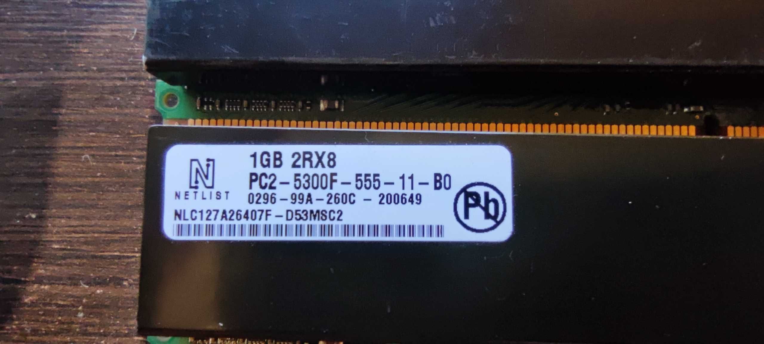 Pamięć RAM Corsair, Netlist, Hynix DDR2  1 GB 800 7 sztuk.