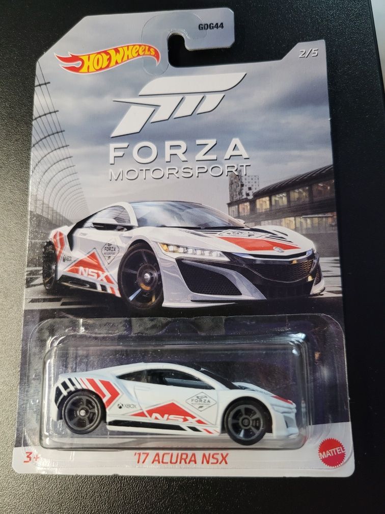 Acura Honda NSX '17, hot wheels, Forza motorsport, duży blister