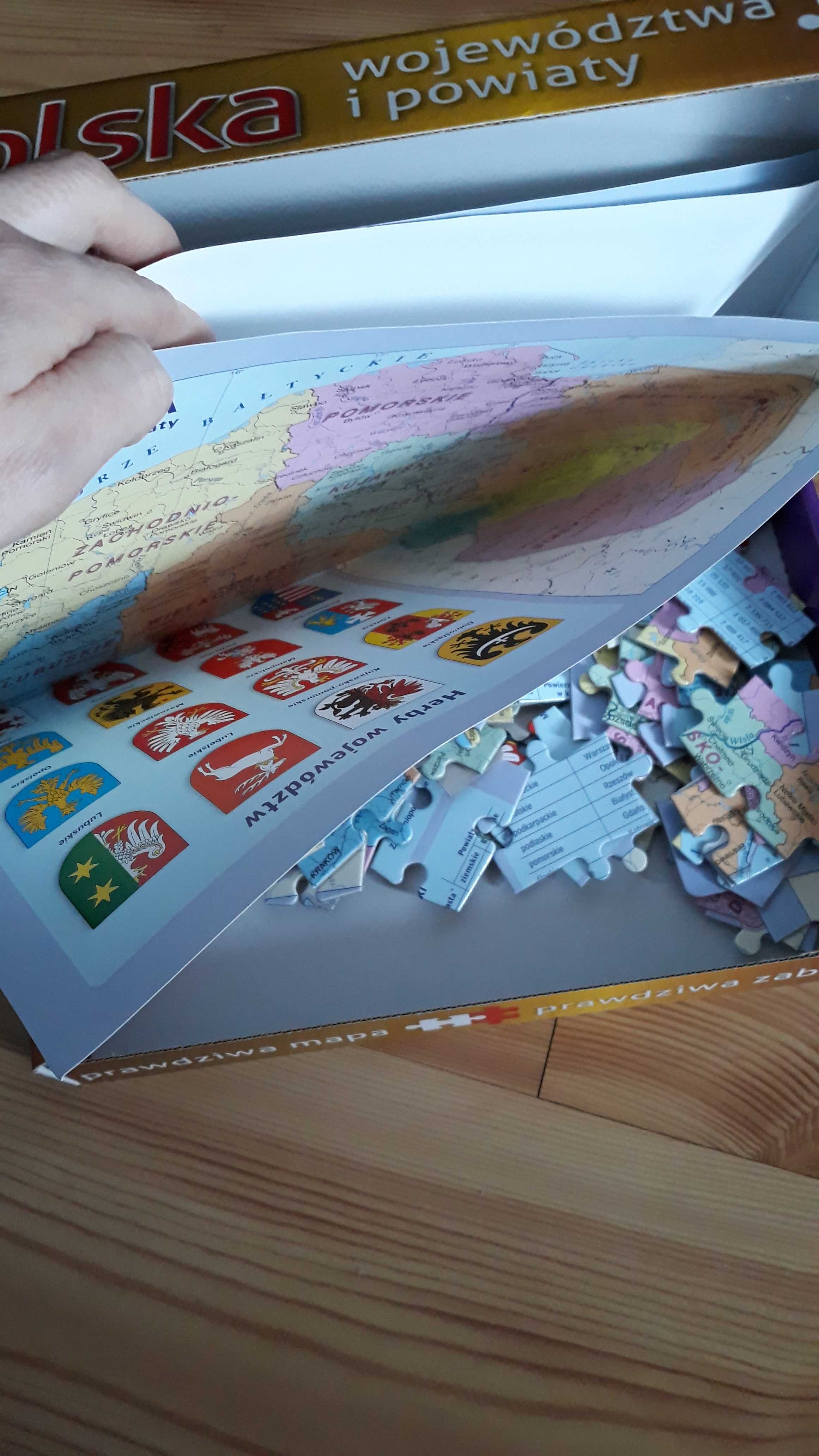 Polska puzzle 100 plus mapa i atlas