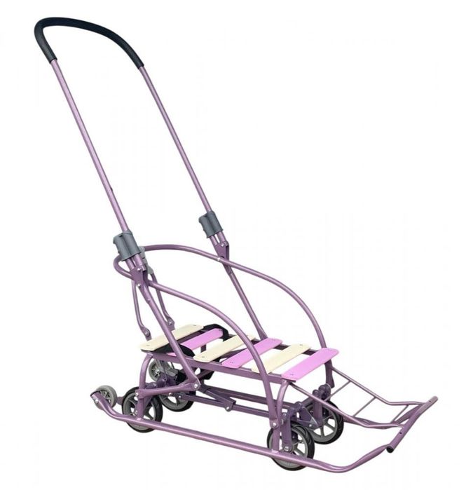 Складні санки на колесах з батьківською ручкою «Мрія»