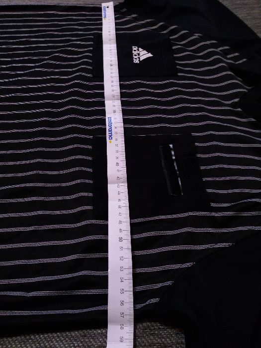 Koszulka sędziowska Adidas czarna w paski krótki rękaw