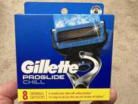 лезвия оригинал из США  Gillette Proglide Chill 8шт картриджи