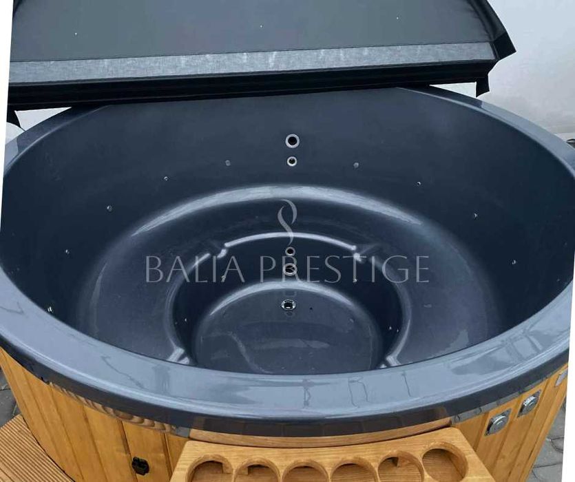 Balia ogrodowa AKRYLOWA z piecem zewnętrznym dostępna od ręki!