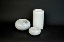 3 świeczniki tealight marmur kamień naturalny jak zara H&M