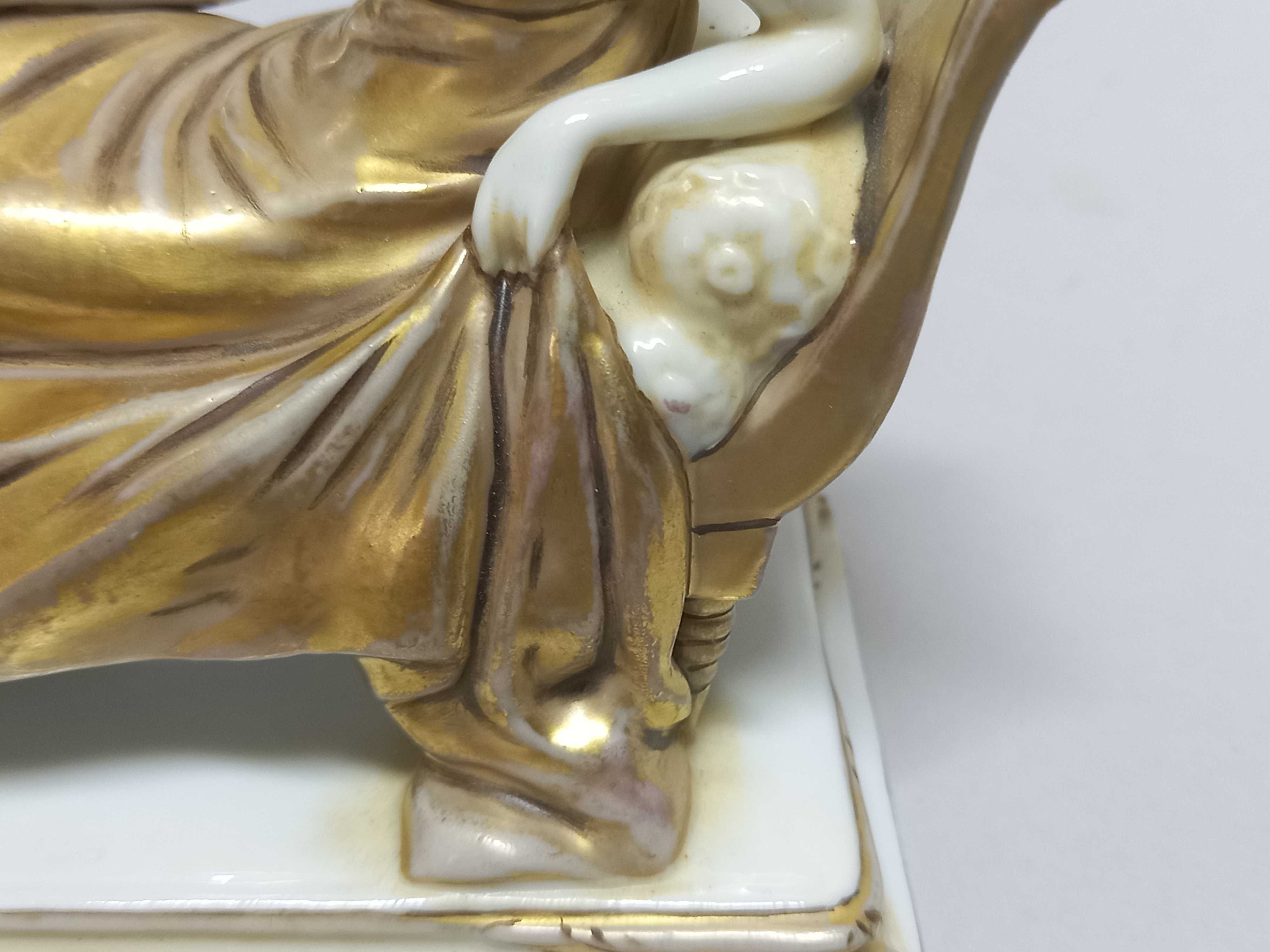 Madame Recamier, figurka Scheibe-Alsbach Turyngia, proj. Otto Poertzel