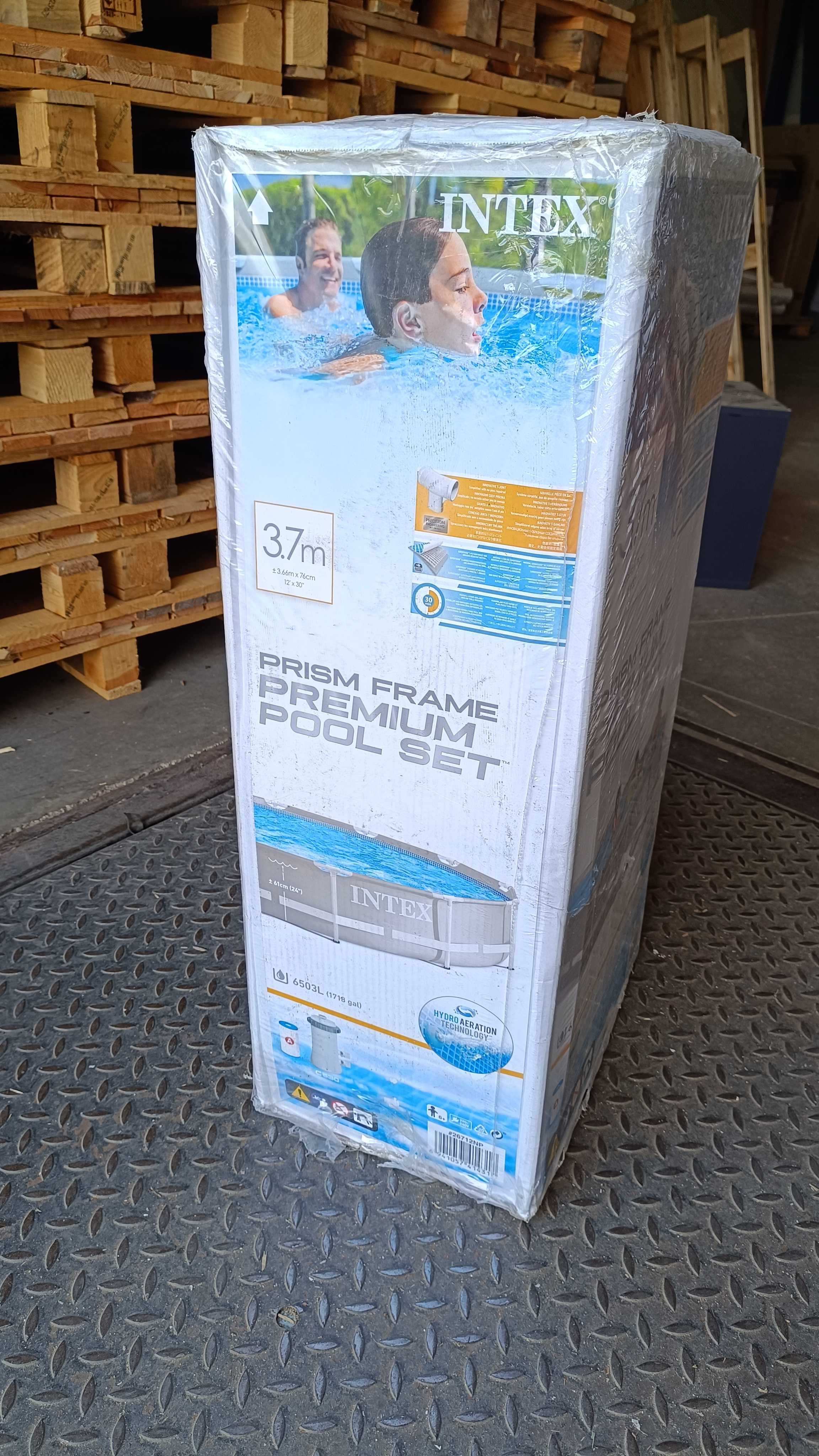 Kurier GRATIS,Intex 26712NP Basen stelażowy Prism z pompą 366cm x 76cm