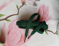 Ciemne zielone sznurowadła, sznurówki do butów